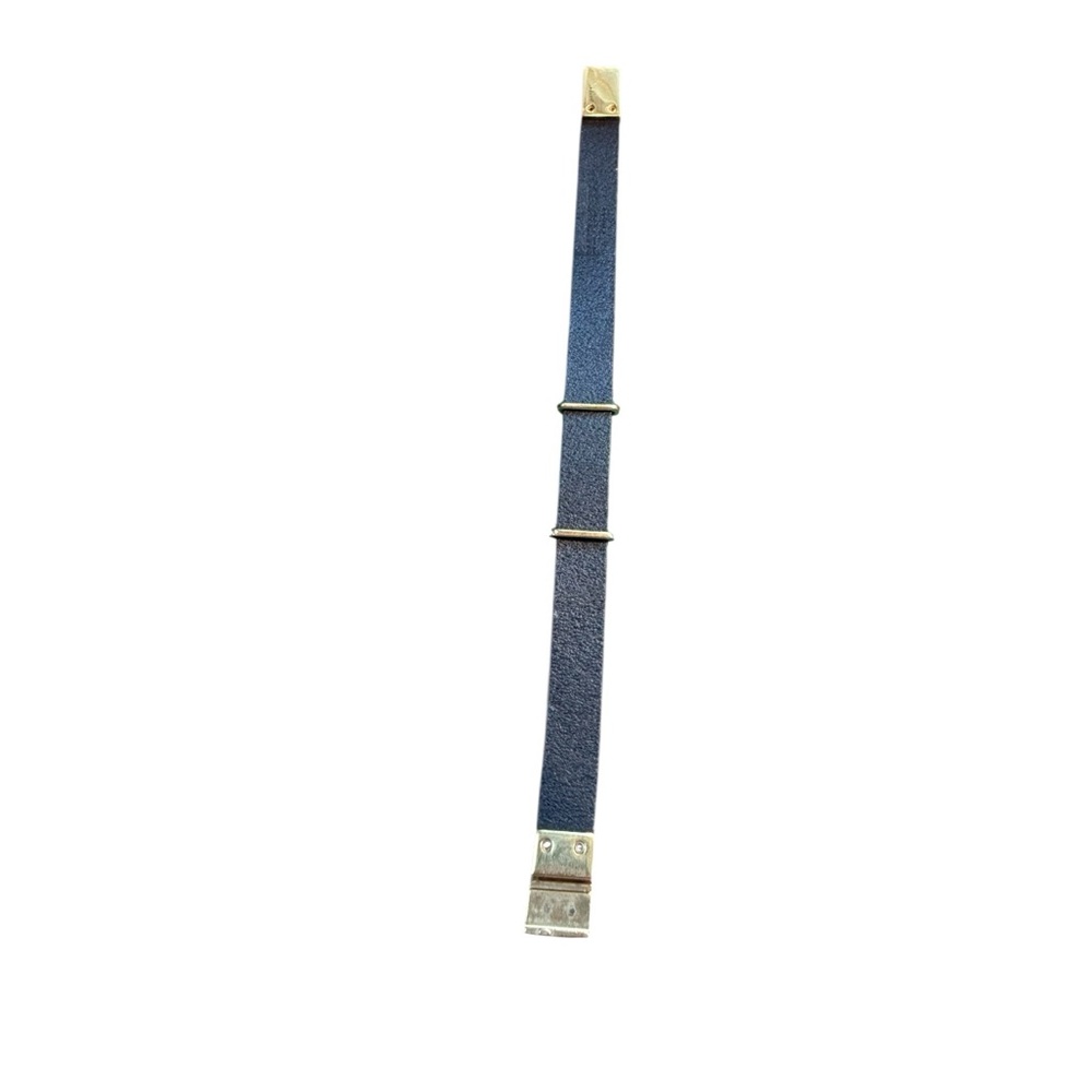 Saint Laurent YSL Cassandre Leather Bracelet Gold Logo Size M w/ Box Dust Bag - Picture 7 of 9